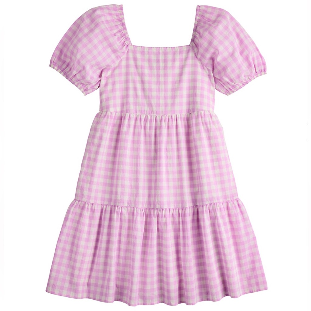 NWT🎀Girls SO Pink Plaid Babydoll Dress Size XL (14/16)
